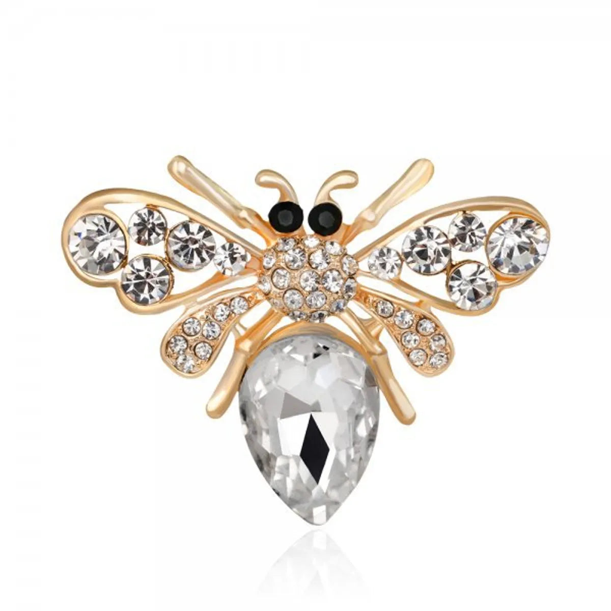 Cartoon Style Cute Animal Insect Bee Alloy Enamel Plating Inlay Rhinestones Unisex Brooches