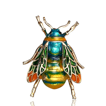 Cartoon Style Cute Animal Insect Bee Alloy Enamel Plating Inlay Rhinestones Unisex Brooches