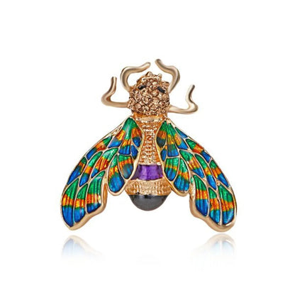 Cartoon Style Cute Animal Insect Bee Alloy Enamel Plating Inlay Rhinestones Unisex Brooches