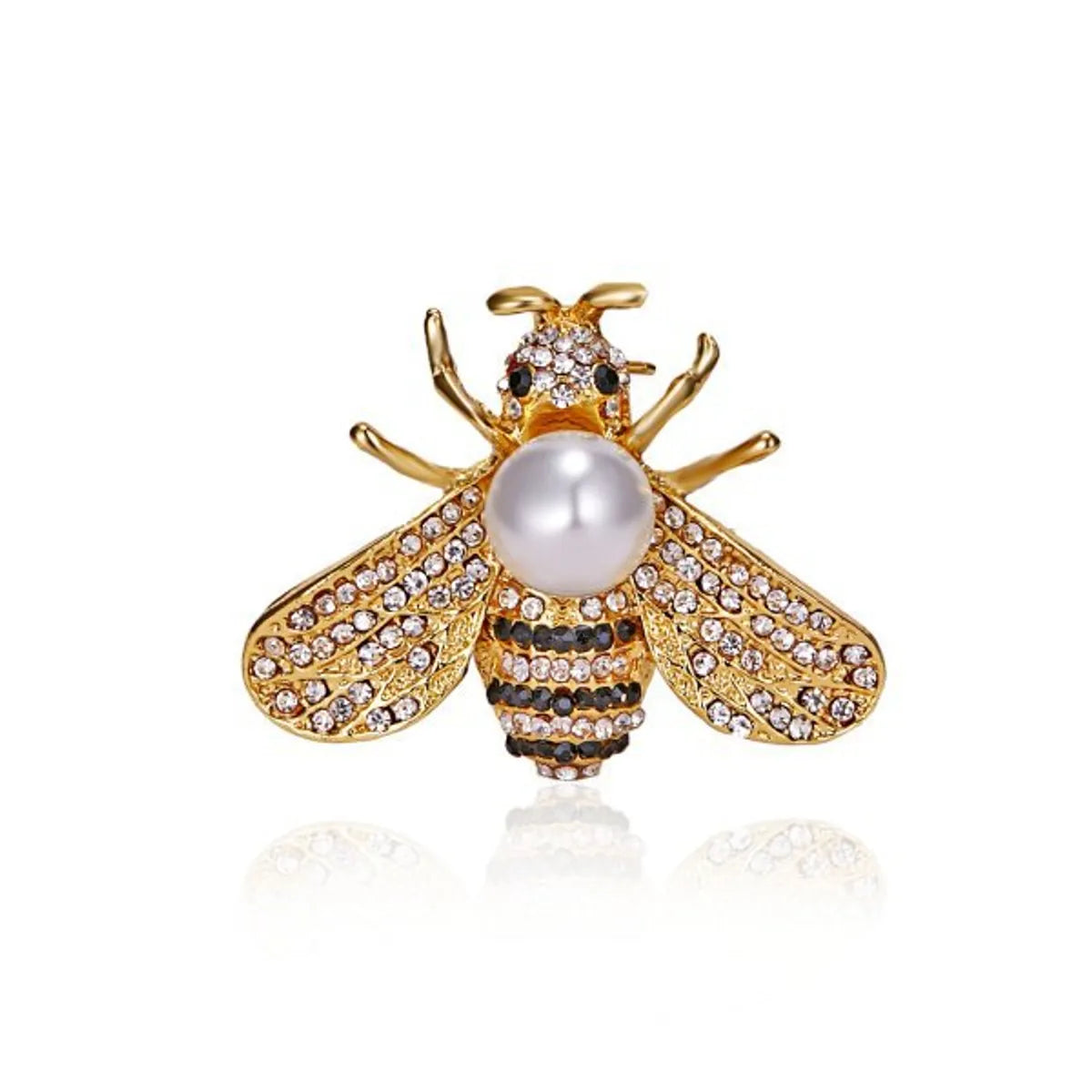 Cartoon Style Cute Animal Insect Bee Alloy Enamel Plating Inlay Rhinestones Unisex Brooches