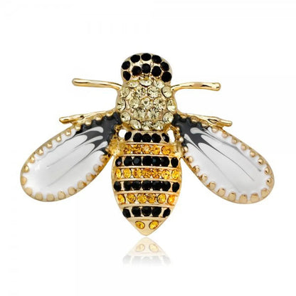 Cartoon Style Cute Animal Insect Bee Alloy Enamel Plating Inlay Rhinestones Unisex Brooches