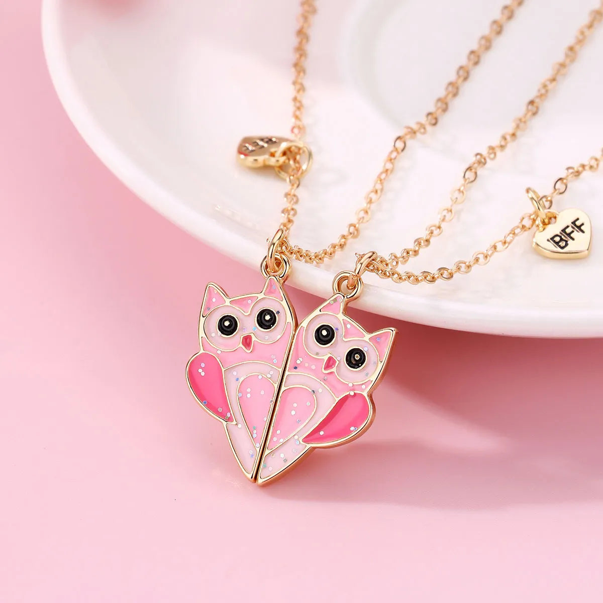 Cartoon Style Cute Animal Mermaid Alloy Plating Girl'S Pendant Necklace