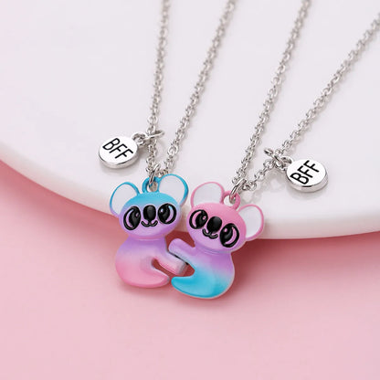 Cartoon Style Cute Animal Mermaid Alloy Plating Girl'S Pendant Necklace