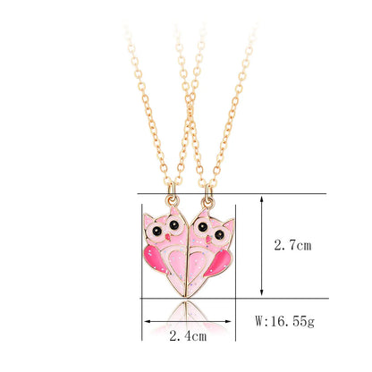 Cartoon Style Cute Animal Mermaid Alloy Plating Girl'S Pendant Necklace