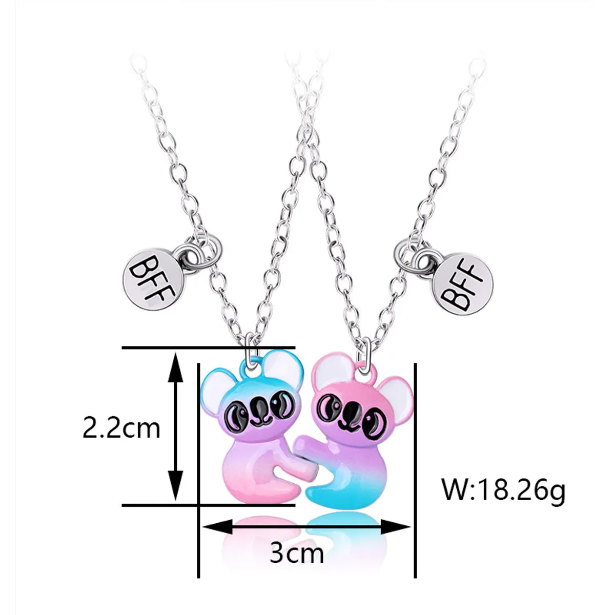 Cartoon Style Cute Animal Mermaid Alloy Plating Girl'S Pendant Necklace