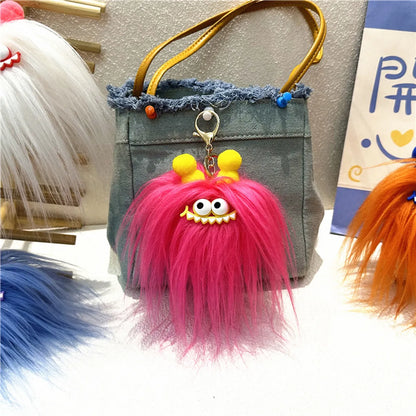 Cartoon Style Cute Animal Monster Plush Unisex Keychain