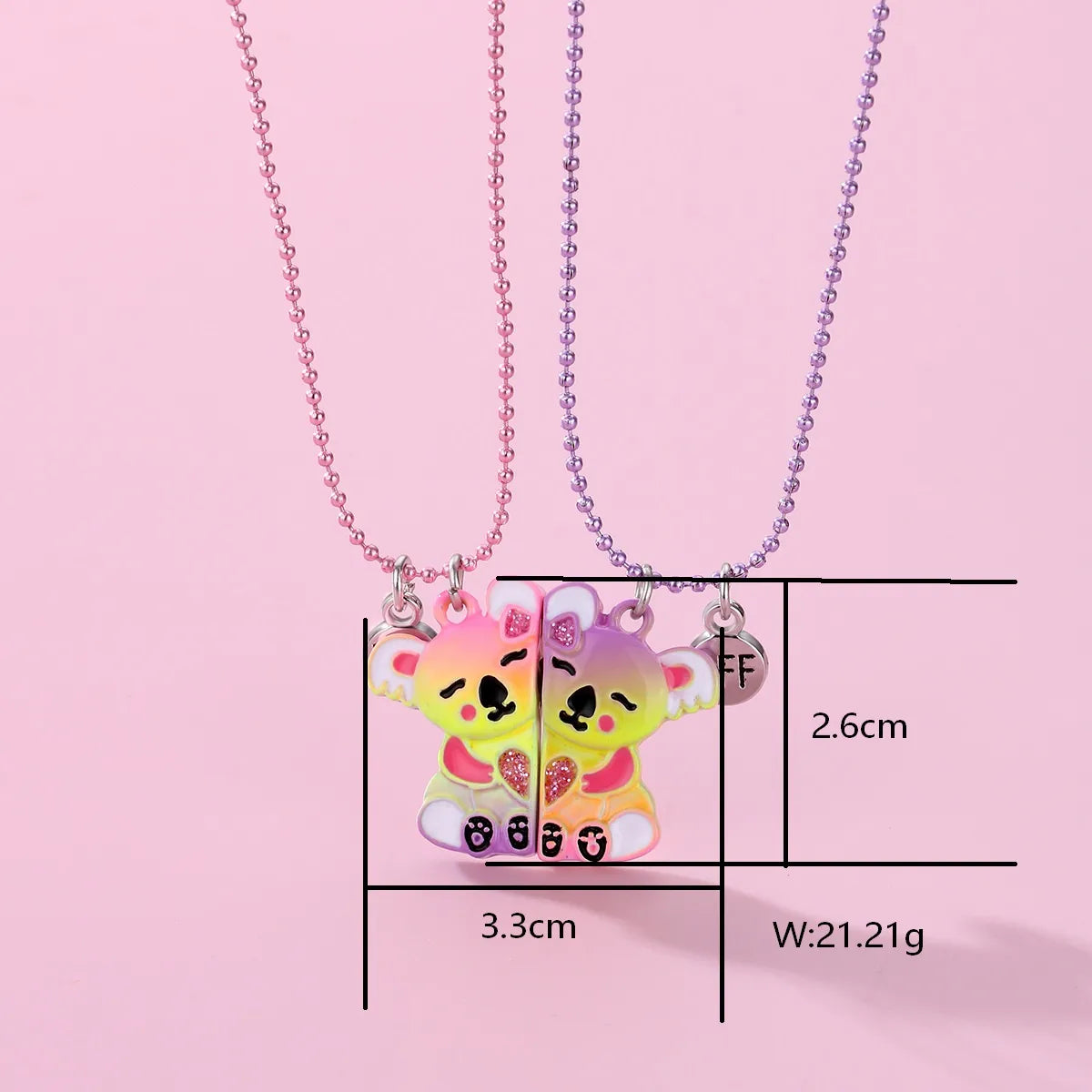 Cartoon Style Cute Bear Alloy Girl'S Pendant Necklace