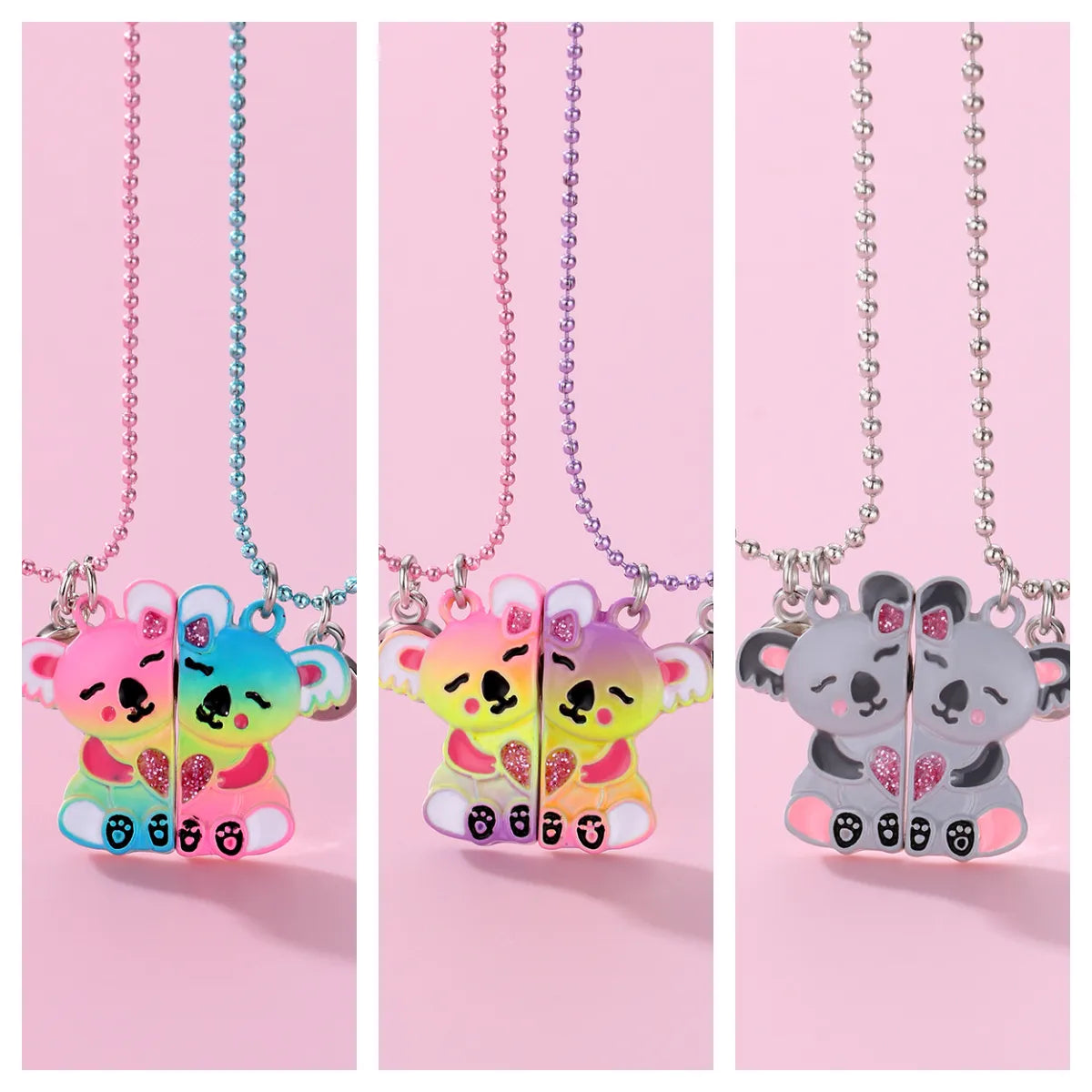 Cartoon Style Cute Bear Alloy Girl'S Pendant Necklace