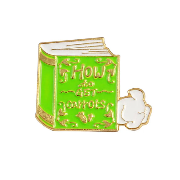 Cartoon Style Cute Book Cat Alloy Stoving Varnish Unisex Brooches
