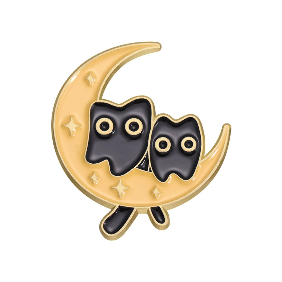 Cartoon Style Cute Book Moon Cat Alloy Plating Unisex Brooches