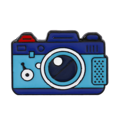 Cartoon Style Cute Camera Alloy Stoving Varnish Unisex Brooches