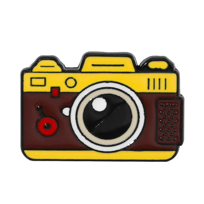 Cartoon Style Cute Camera Alloy Stoving Varnish Unisex Brooches