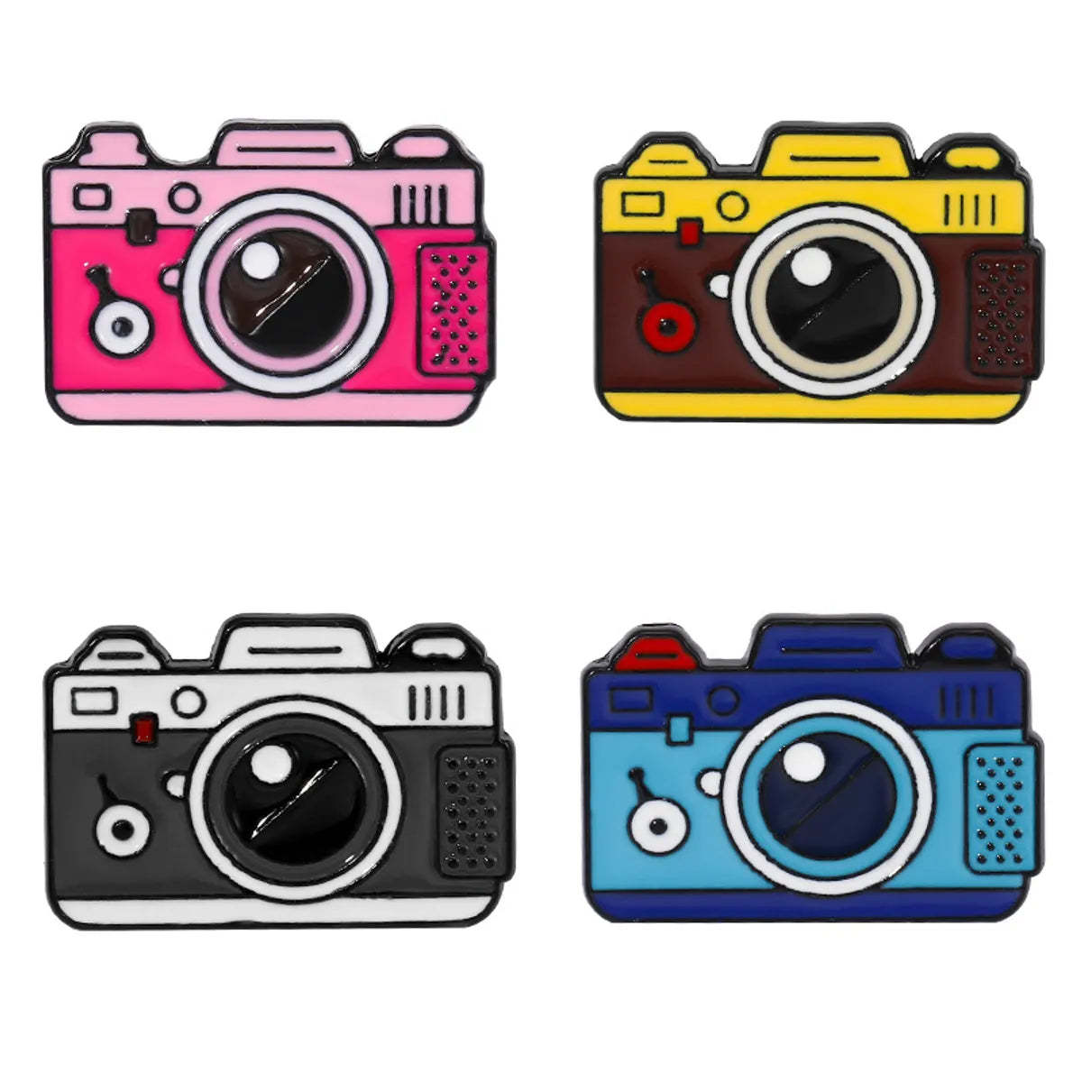 Cartoon Style Cute Camera Alloy Stoving Varnish Unisex Brooches