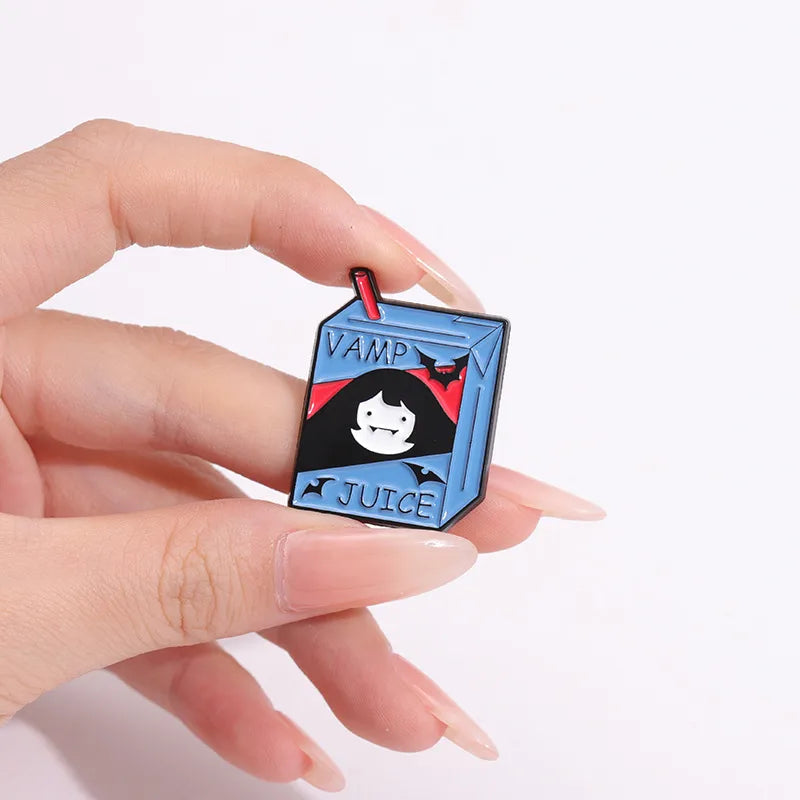 Cartoon Style Cute Can Bottle Box Alloy Stamping Stoving Varnish Plating Women'S Brooches