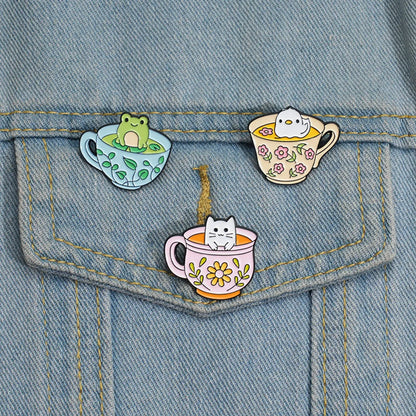 Cartoon Style Cute Cartoon Alloy Stoving Varnish Plating Unisex Brooches