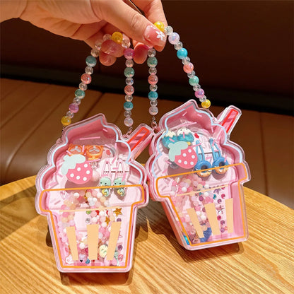 Cartoon Style Cute Cartoon Bow Knot Shell Resin Beaded Kid'S Earrings Necklace