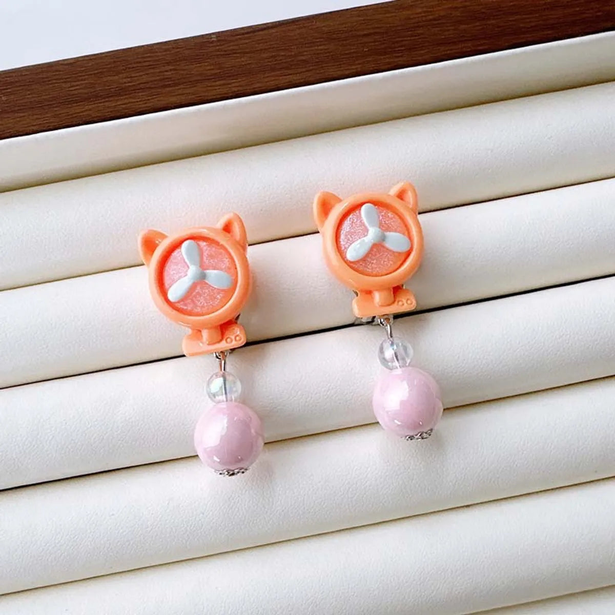 Cartoon Style Cute Cartoon Bow Knot Shell Resin Beaded Kid'S Earrings Necklace