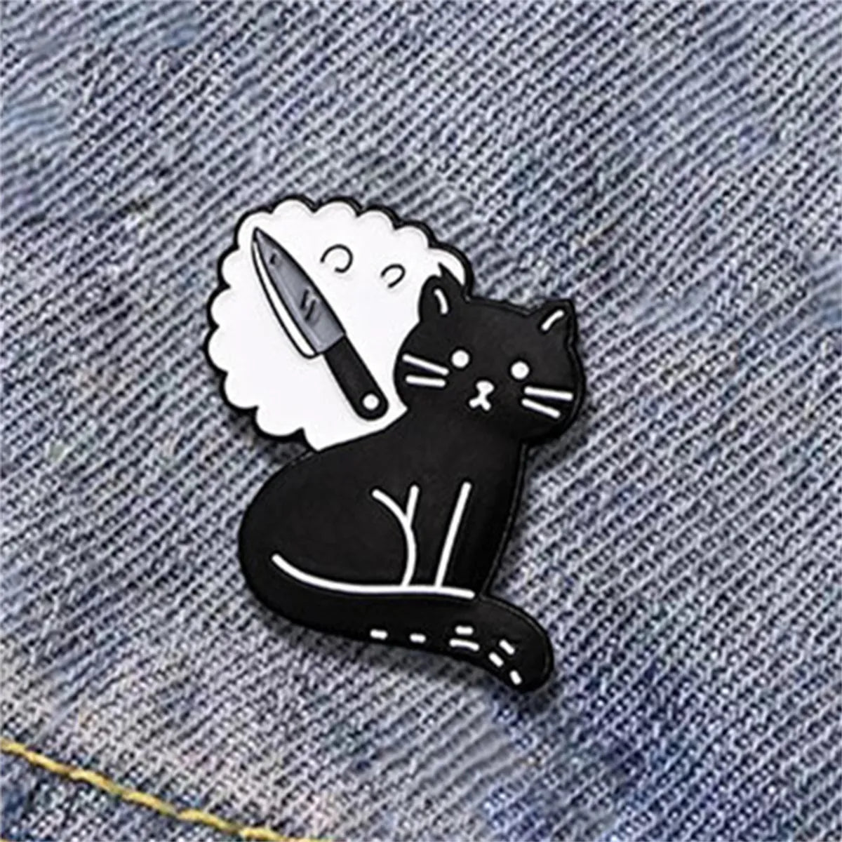 Cartoon Style Cute Cat Alloy Stamping Stoving Varnish Plating Unisex Brooches