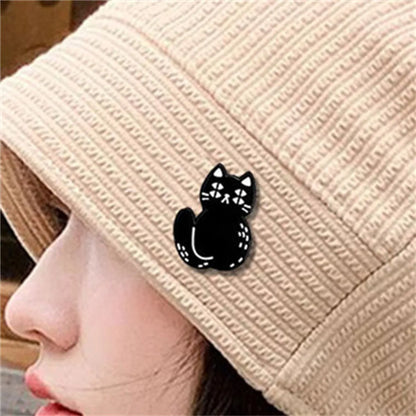 Cartoon Style Cute Cat Alloy Stamping Stoving Varnish Plating Unisex Brooches