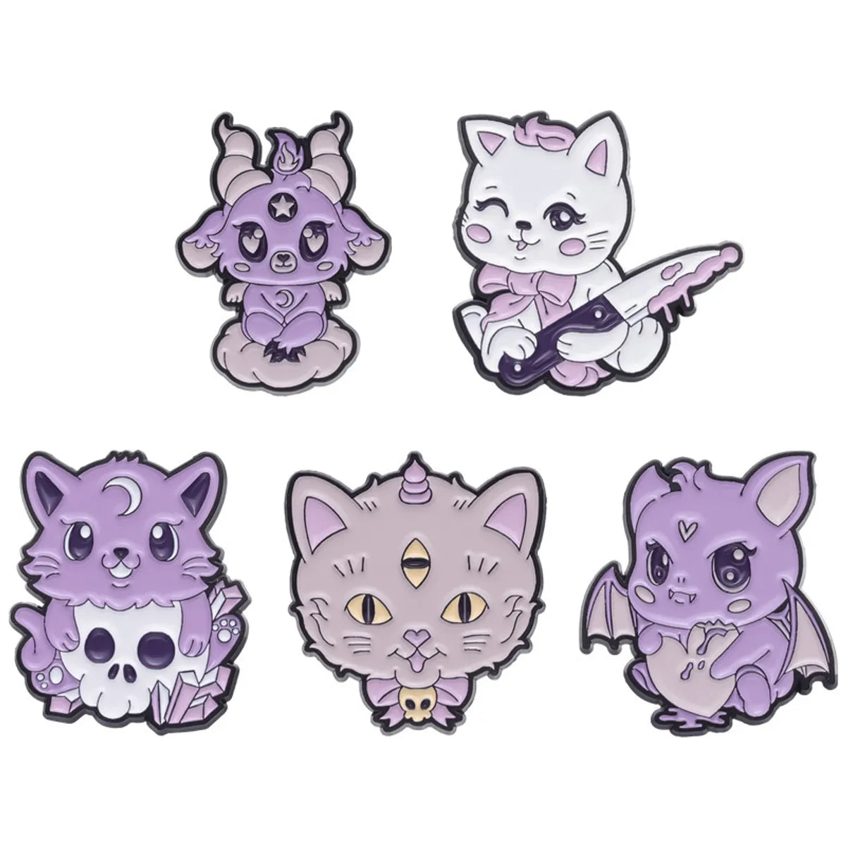 Cartoon Style Cute Cat Alloy Stoving Varnish Women'S Brooches