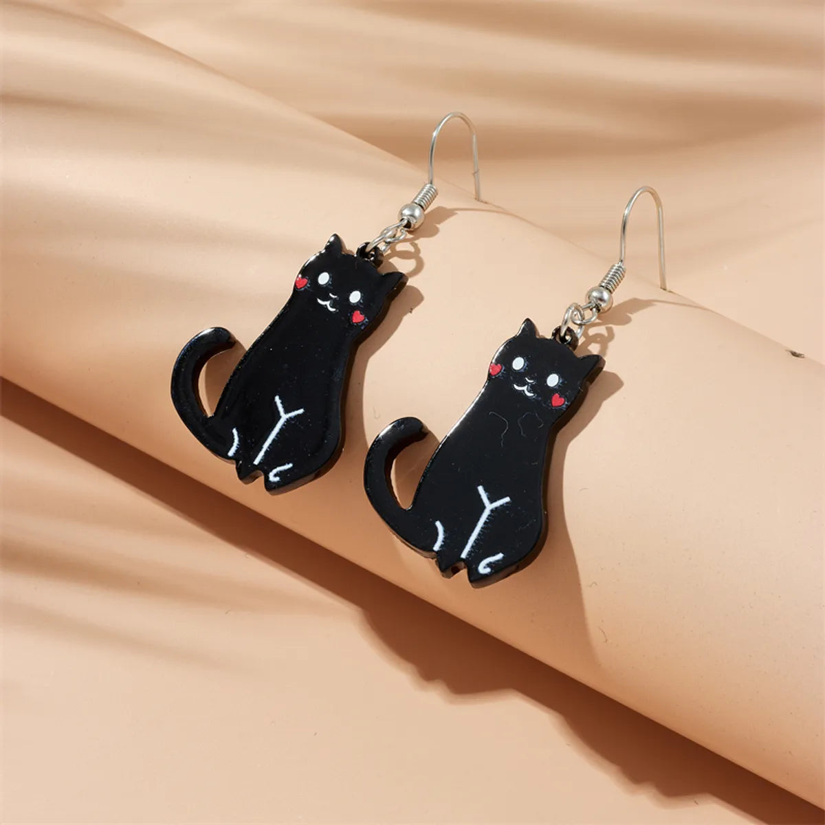 Cartoon Style Cute Cat Arylic Women's Drop Earrings