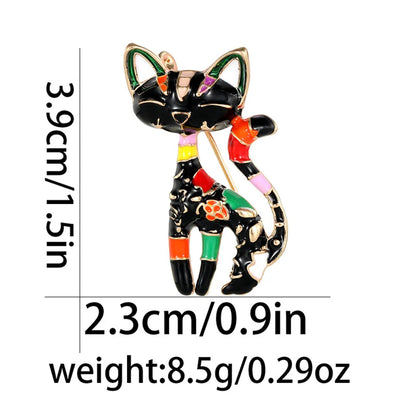 Cartoon Style Cute Cat Dragonfly Eagle Alloy Enamel Plating Inlay Artificial Pearls Rhinestones Unisex Corsage Brooches Collar Pin