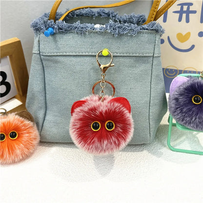 Cartoon Style Cute Cat Plush Unisex Keychain