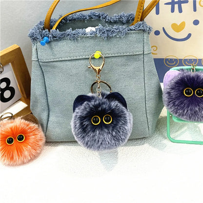 Cartoon Style Cute Cat Plush Unisex Keychain