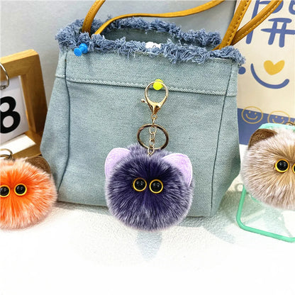 Cartoon Style Cute Cat Plush Unisex Keychain