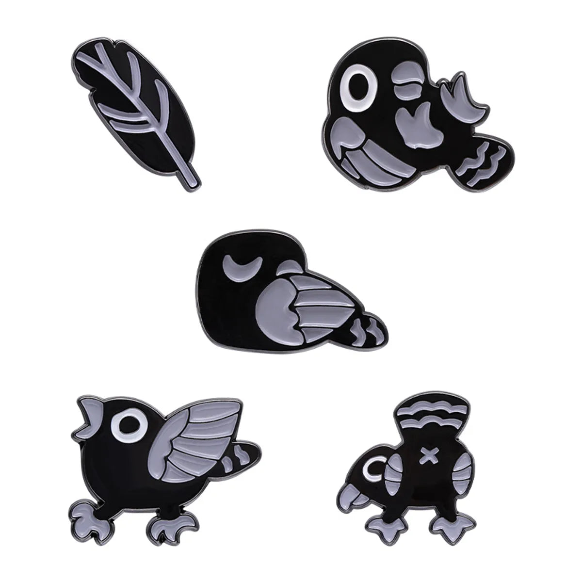 Cartoon Style Cute Classic Style Leaves Bird Alloy Plating Unisex Brooches