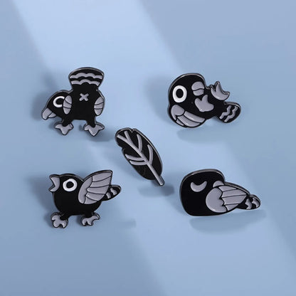 Cartoon Style Cute Classic Style Leaves Bird Alloy Plating Unisex Brooches