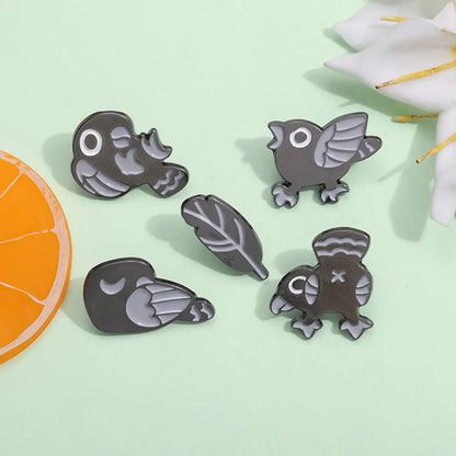 Cartoon Style Cute Classic Style Leaves Bird Alloy Plating Unisex Brooches