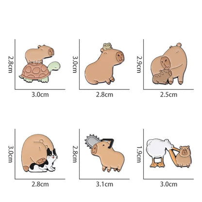 Cartoon Style Cute Cowboy Style Animal Alloy Stamping Stoving Varnish Plating Unisex Brooches