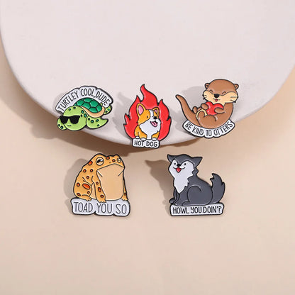 Cartoon Style Cute Cowboy Style Animal Alloy Stamping Stoving Varnish Plating Women'S Brooches