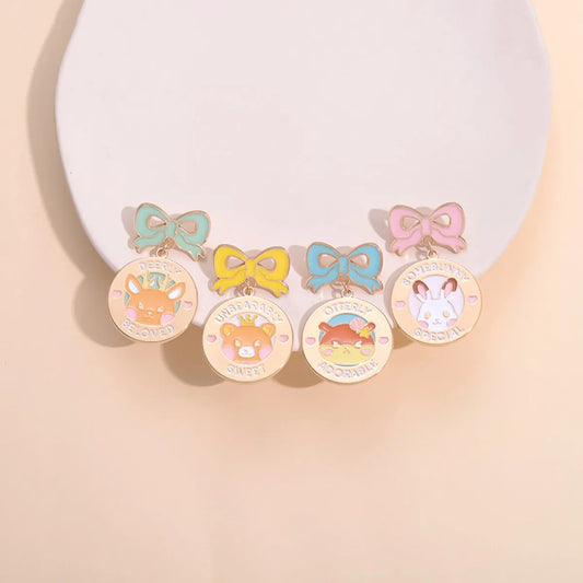 Cartoon Style Cute Cowboy Style Animal Letter Bow Knot Alloy Stamping Stoving Varnish Unisex Brooches