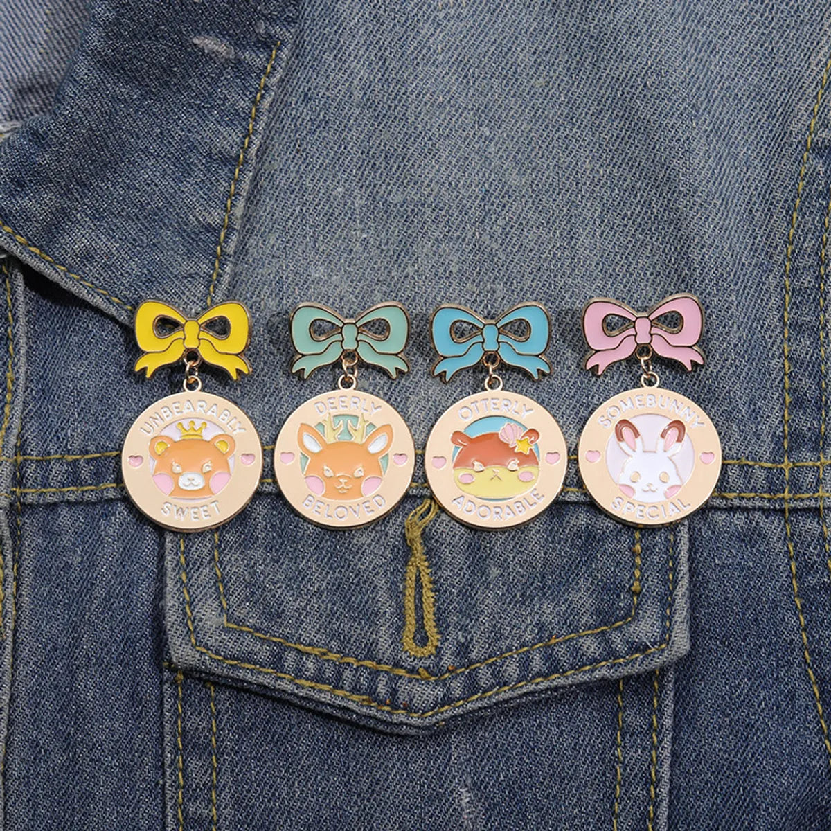 Cartoon Style Cute Cowboy Style Animal Letter Bow Knot Alloy Stamping Stoving Varnish Unisex Brooches