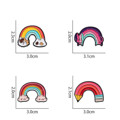 Cartoon Style Cute Cowboy Style Animal Rainbow Alloy Stamping Stoving Varnish Plating Unisex Brooches