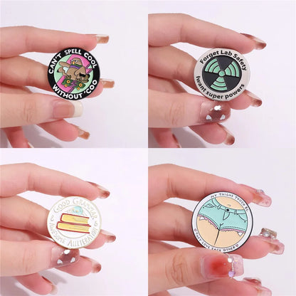 Cartoon Style Cute Cowboy Style Book Animal Letter Alloy Stamping Stoving Varnish Plating Unisex Brooches