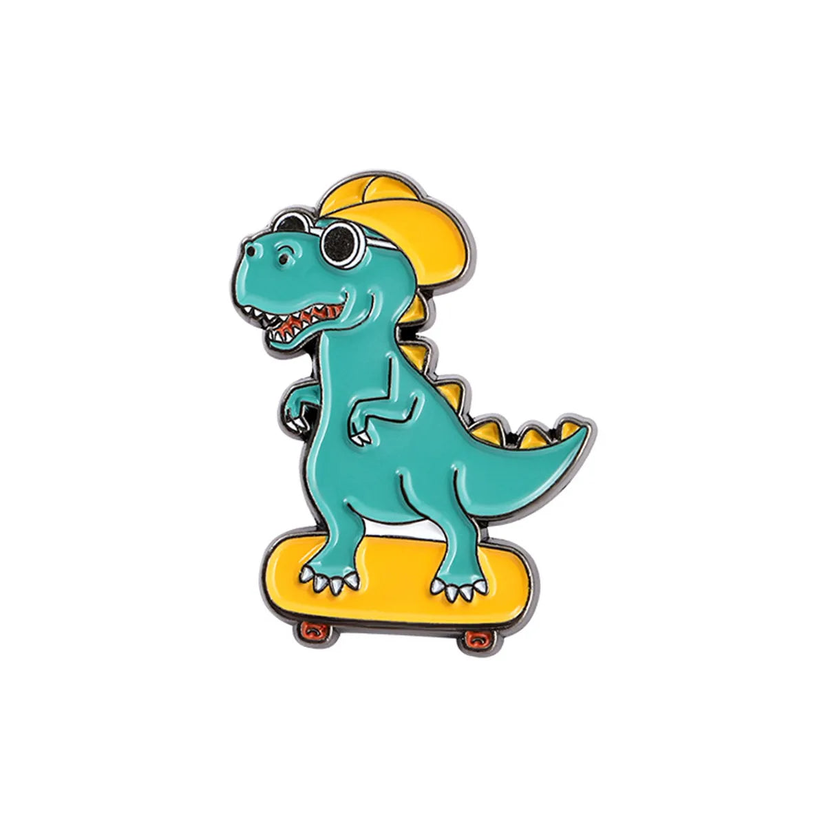 Cartoon Style Cute Cowboy Style Guitar Dinosaur Bicycle Alloy Stamping Stoving Varnish Plating Unisex Brooches