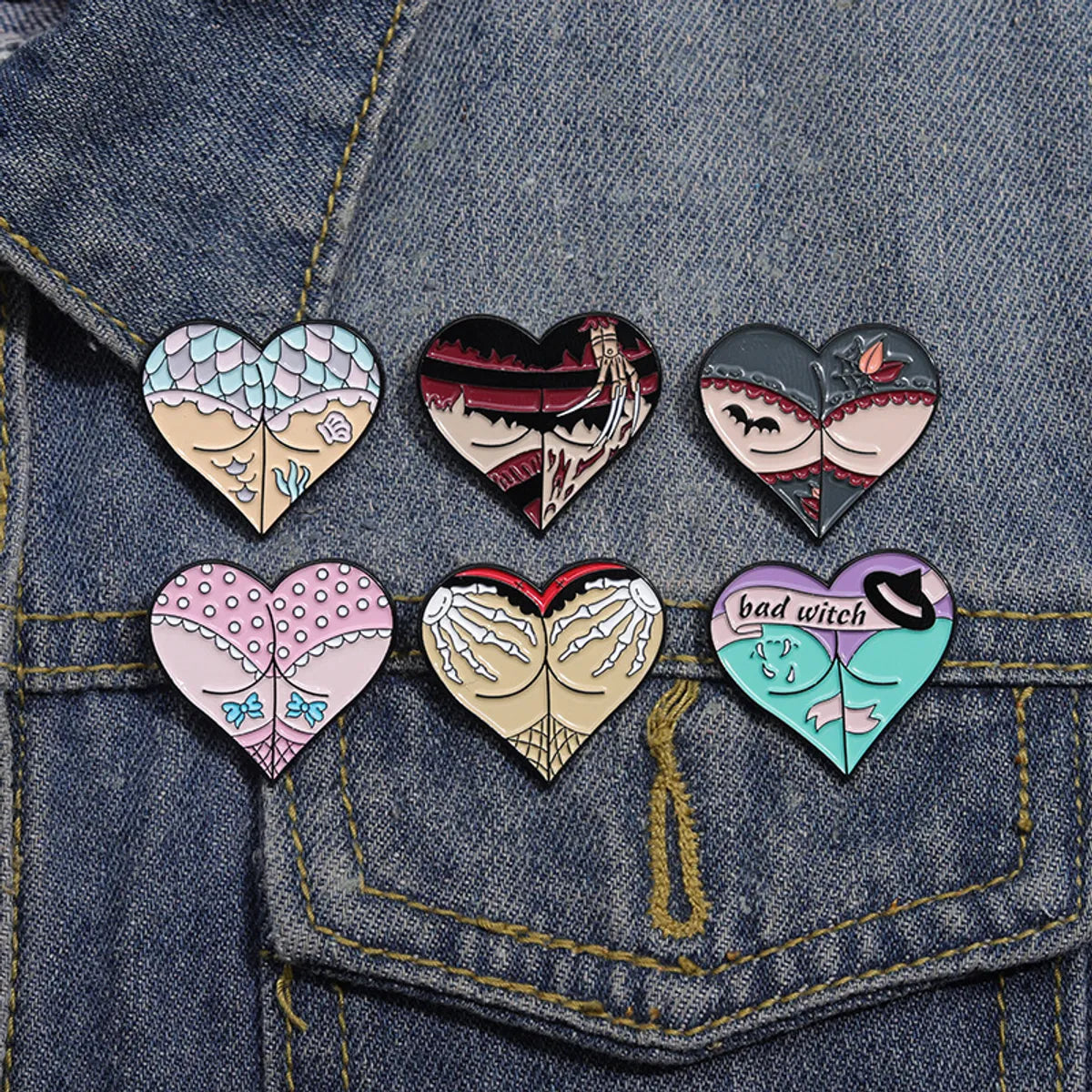 Cartoon Style Cute Cowboy Style Letter Heart Shape Alloy Stamping Stoving Varnish Women'S Brooches