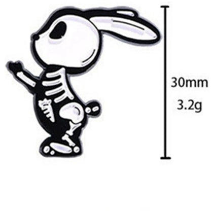 Cartoon Style Cute Cowboy Style Rabbit Animal Dinosaur Alloy Stamping Stoving Varnish Plating Unisex Badge Brooches