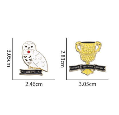 Cartoon Style Cute Cowboy Style Trophy Letter Owl Alloy Stamping Stoving Varnish Plating Unisex Badge Brooches Collar Pin