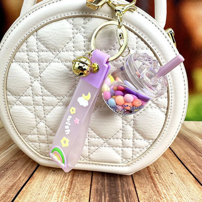 Cartoon Style Cute Cup Arylic Women'S Bag Pendant Keychain