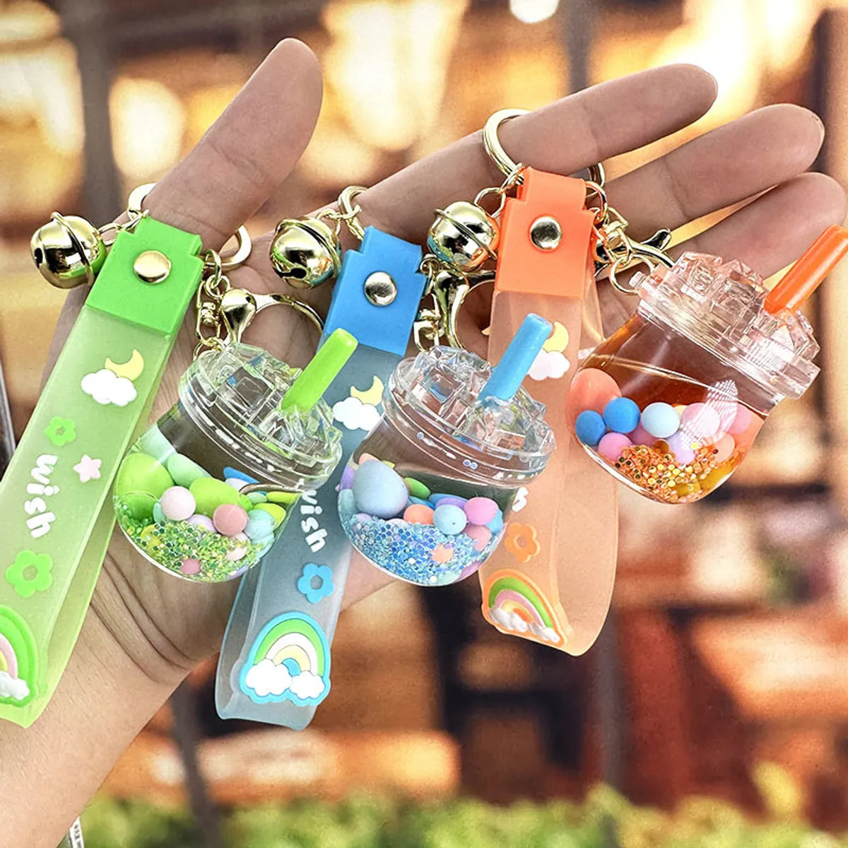 Cartoon Style Cute Cup Arylic Women'S Bag Pendant Keychain