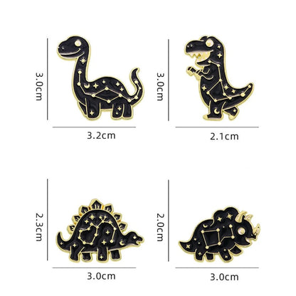 Cartoon Style Cute Dinosaur Alloy Enamel Stoving Varnish Kid'S Brooches