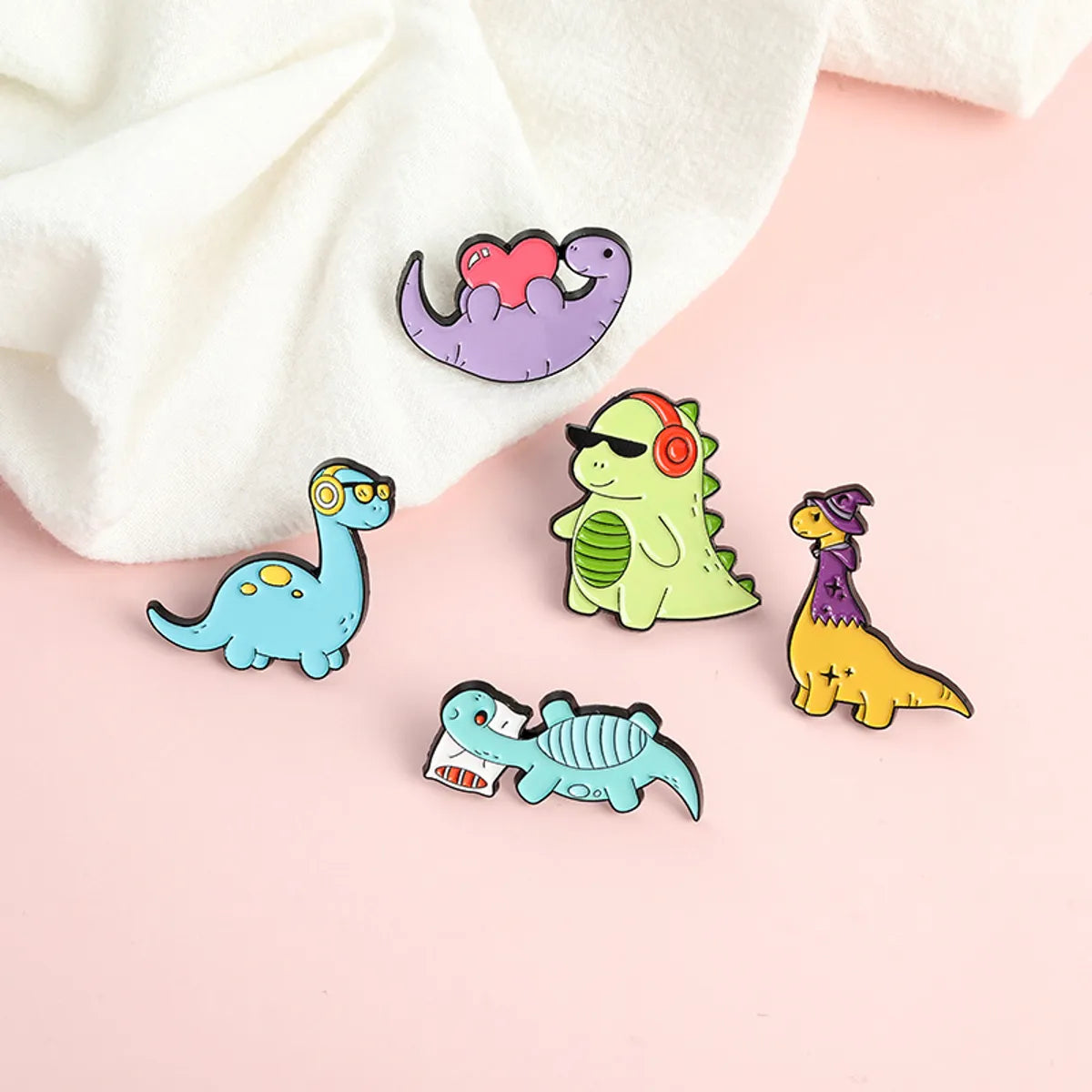 Cartoon Style Cute Dinosaur Alloy Stoving Varnish Women'S Brooches