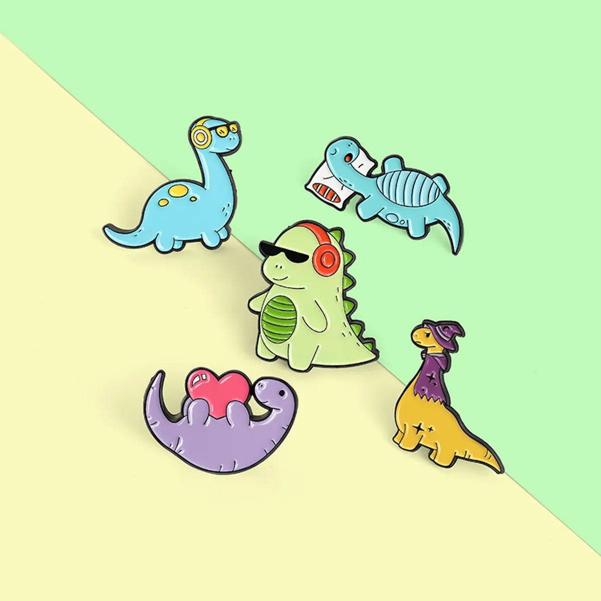 Cartoon Style Cute Dinosaur Alloy Stoving Varnish Women'S Brooches