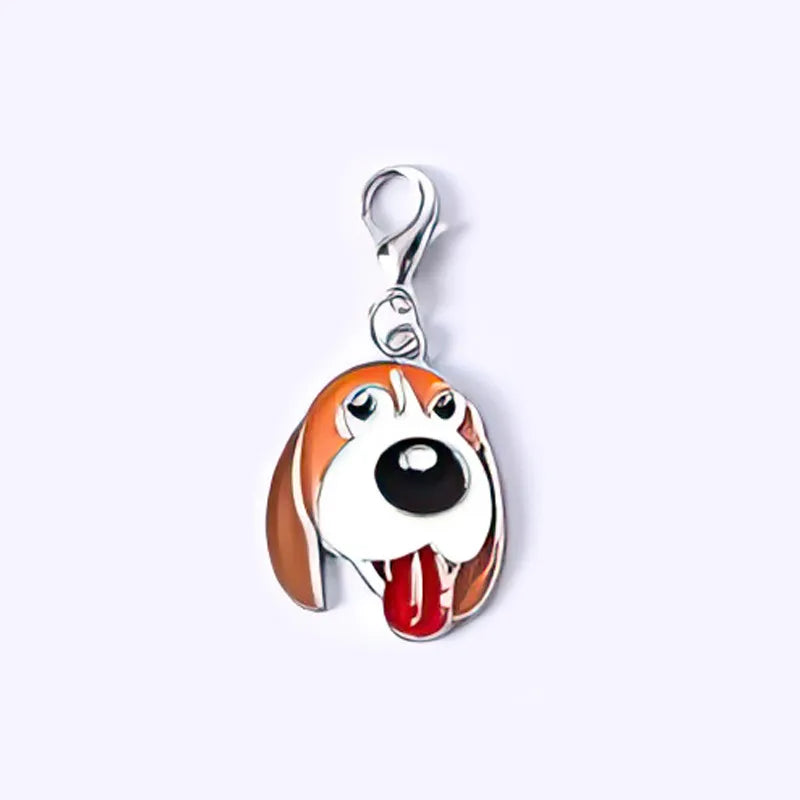 Cartoon Style Cute Dog Metal Unisex Bag Pendant Keychain