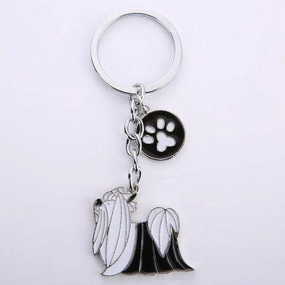 Cartoon Style Cute Dog Paw Print Zinc Alloy Bag Pendant Keychain