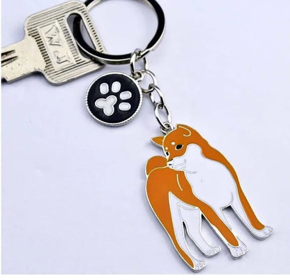 Cartoon Style Cute Dog Paw Print Zinc Alloy Bag Pendant Keychain